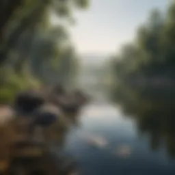 A serene landscape representing tranquility and meditation