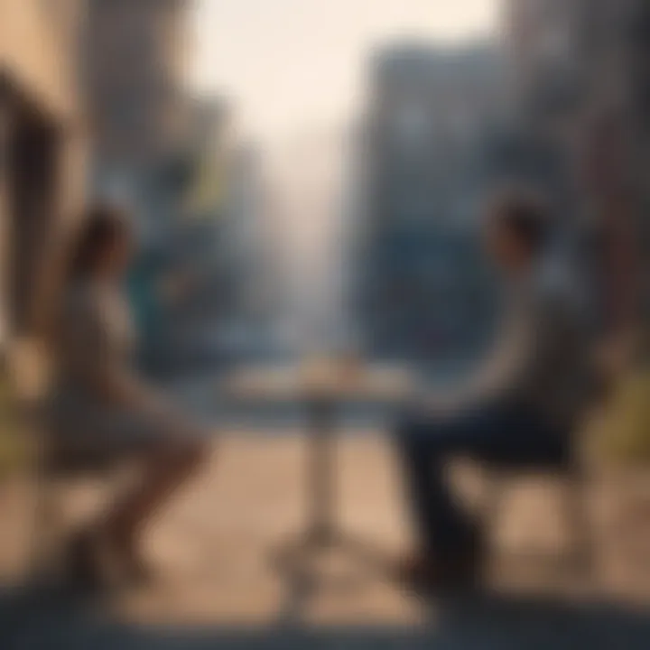 A couple sitting apart, illustrating communication barriers