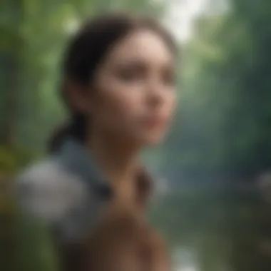 The Journey of Self-Reflection A thoughtful individual reflecting on personal experiences