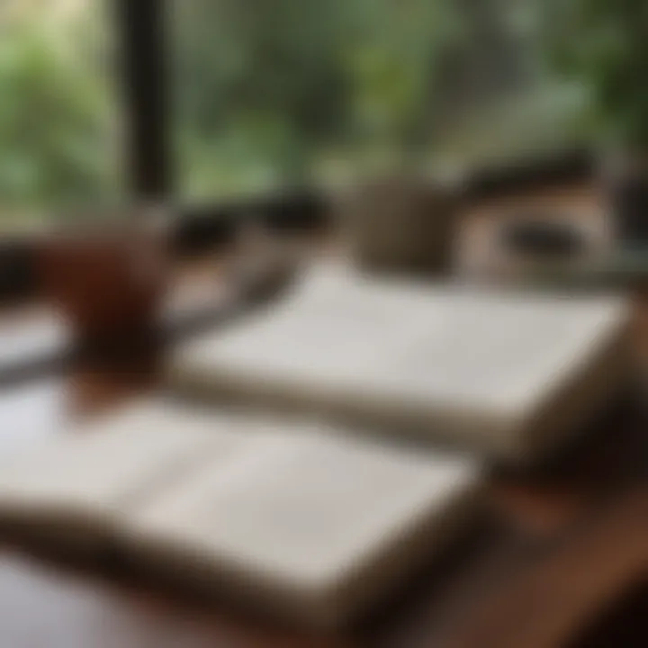 An open notebook filled with reflections on personal growth