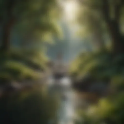 A serene landscape representing tranquility and mindfulness
