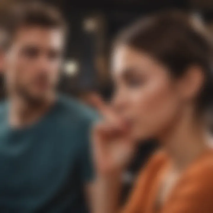 An individual engaged in active listening with a friend
