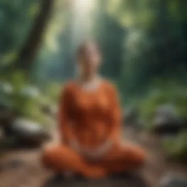 A serene figure in meditation amidst nature