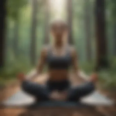 Person practicing yoga in a peaceful forest