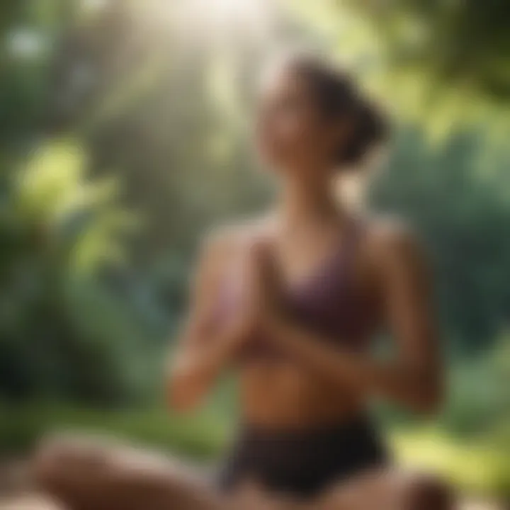 Yoga practitioner in a calming outdoor setting