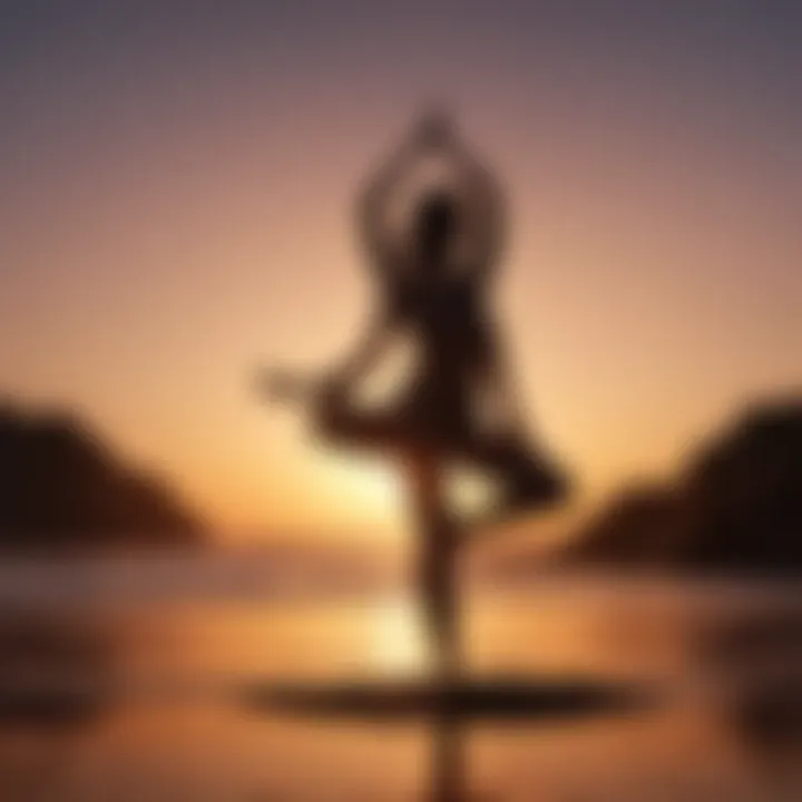 Yoga Sunset Silhouette