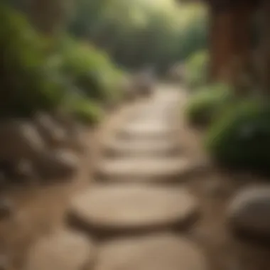 Zen garden with a path leading to self-discovery