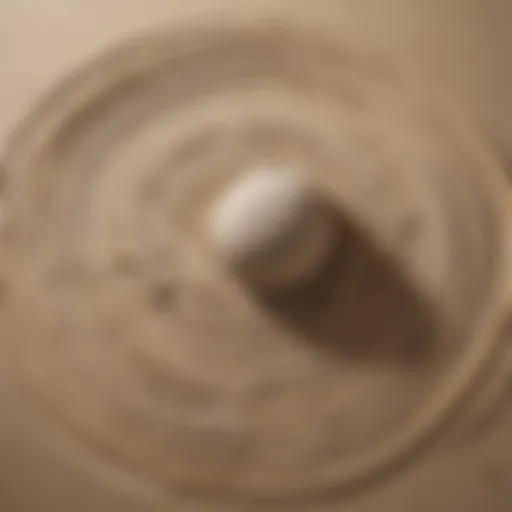 Zen garden with raked patterns in sand