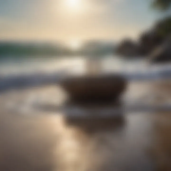 Zen Timer with calming waves background